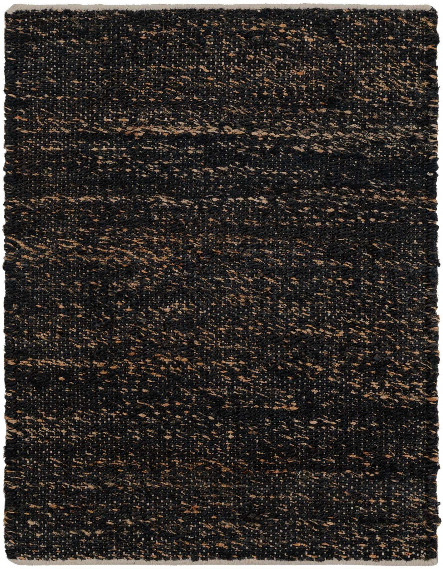 A 2x3 rectangular Rugs.com Palm Beach Jute rug featuring a textured flatweave in dark blue with natural jute flecks.
