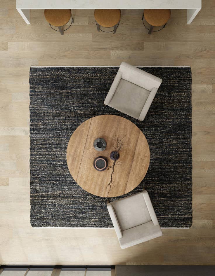 Detail image of  4' 1 x 4' 1  Hand Woven Palm Beach Jute Square Rug