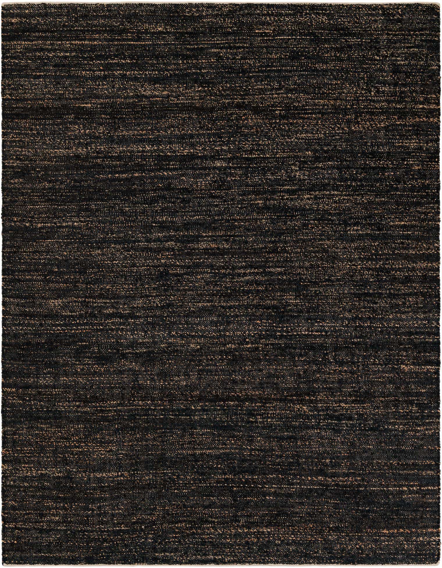 A square 7' 10 x 7' 10 Rugs.com Palm Beach Jute rug featuring a rustic, modern solid blue and natural textured flatweave.