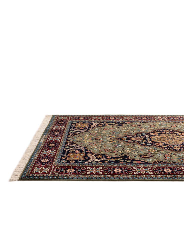 Detail image of  5' 2 x 8' 6  Hand Knotted Bokhara Wool Rug