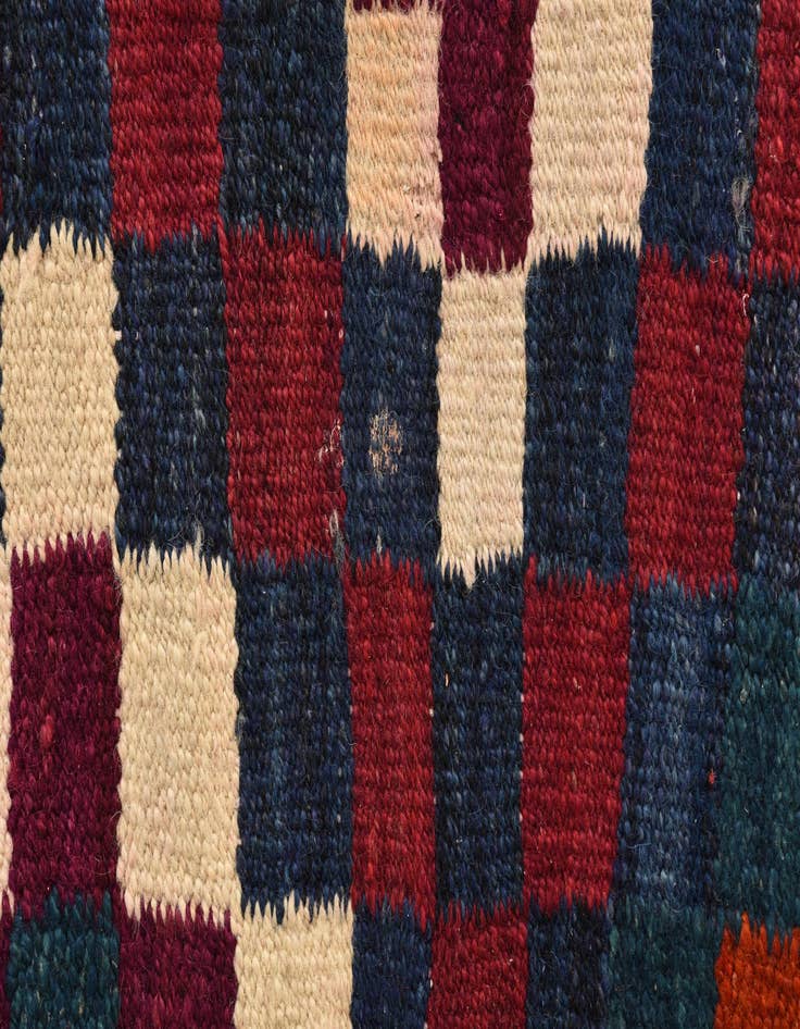 Detail image of  5' x 10'  Hand Woven Kilim Fars Wool Runner Rug