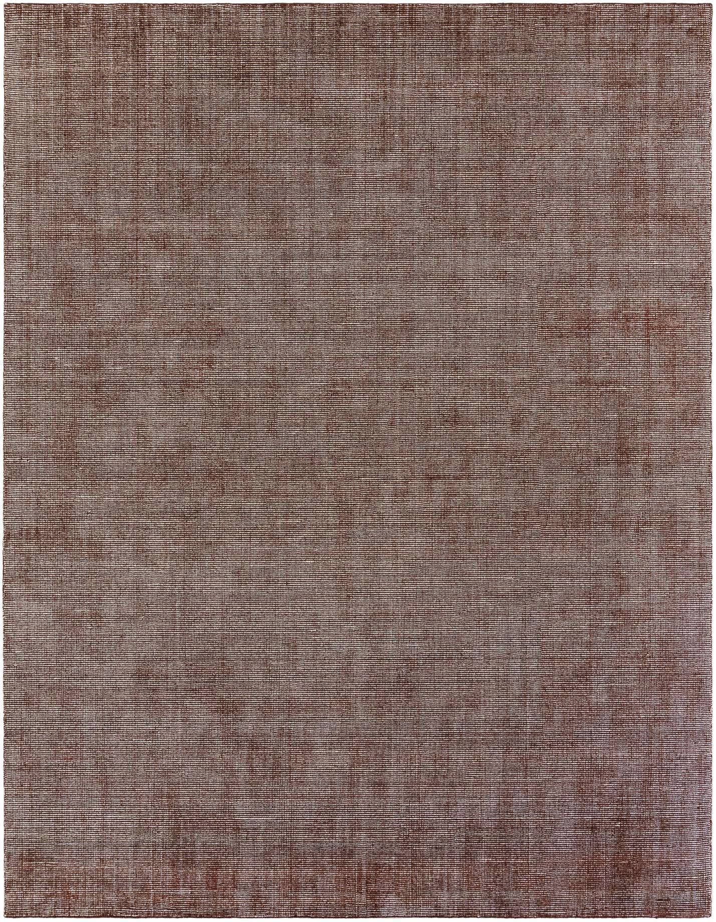 A 10x14 rectangular Jill Zarin English Manor rug in varying shades of brown and tan, featuring a modern, textured, high-pile wool surface.