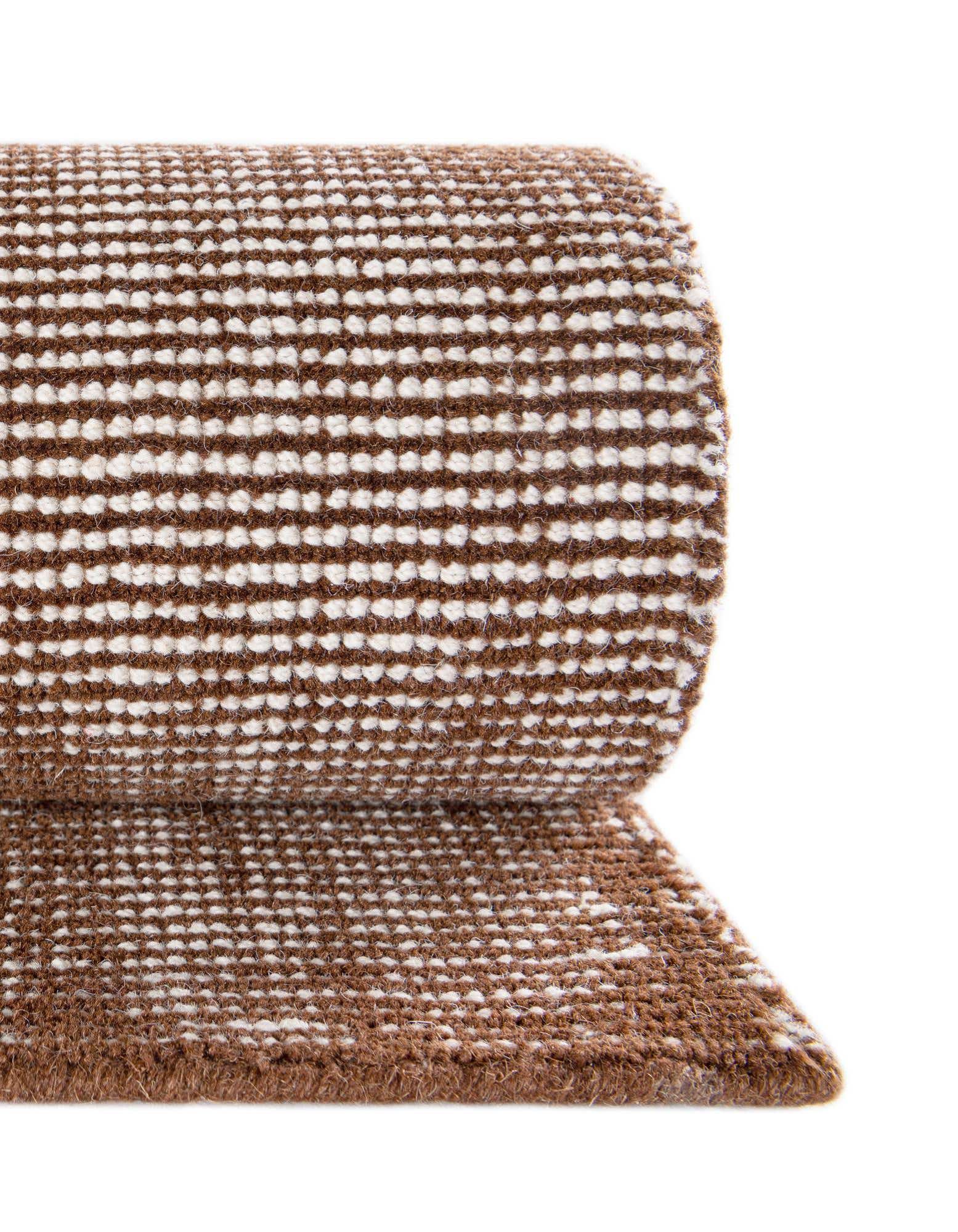 Primary image  Custom Mocha Brown  Hand Woven Jill Zarin English Manor Wool Rug