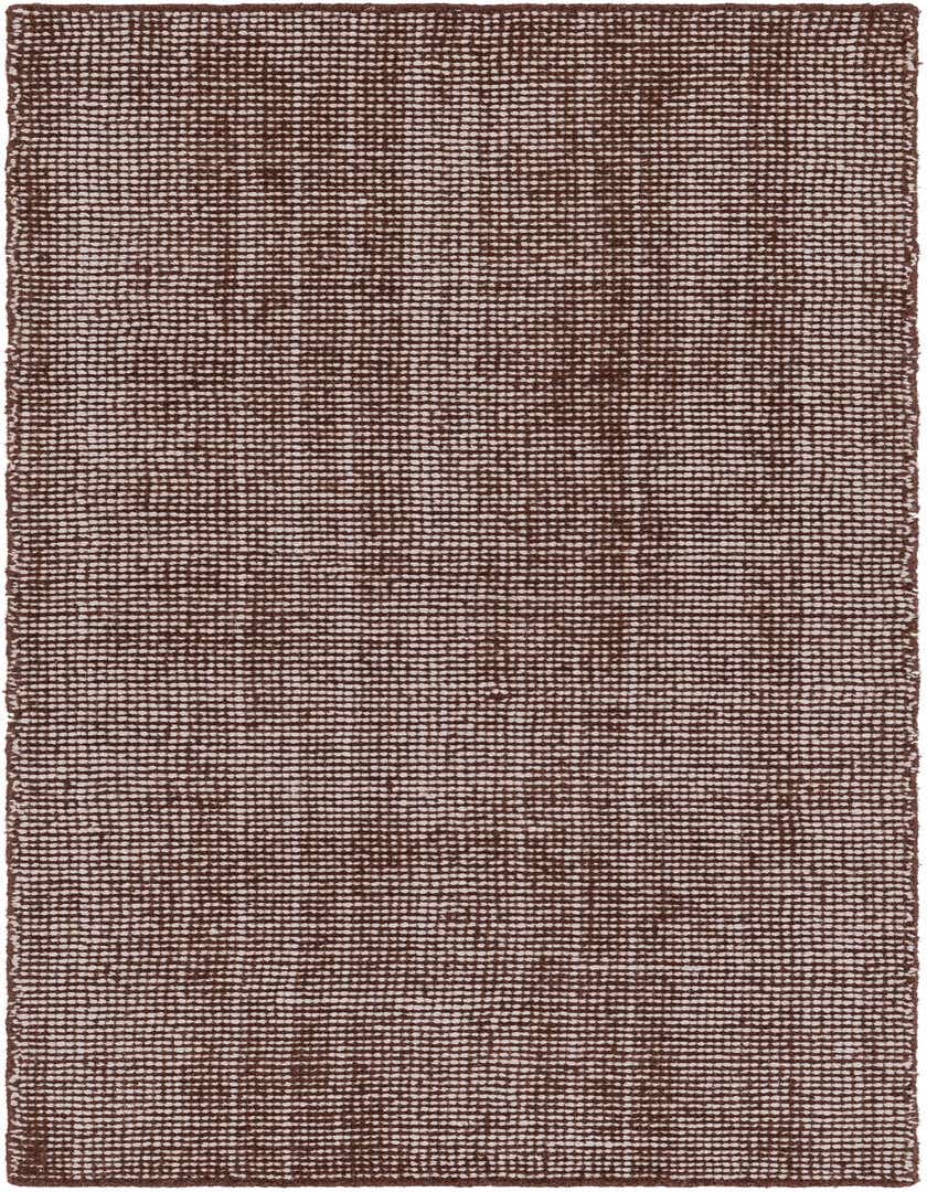 A 5 ft Jill Zarin English Manor runner rug in shades of brown and tan, featuring a textured, dotted pattern.