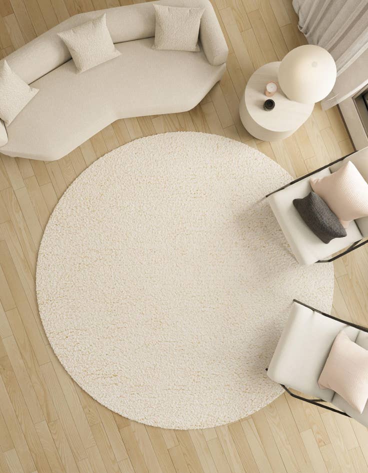 Detail image of  10' x 10'  Hand Woven Haka Deluxe Shag Round Rug