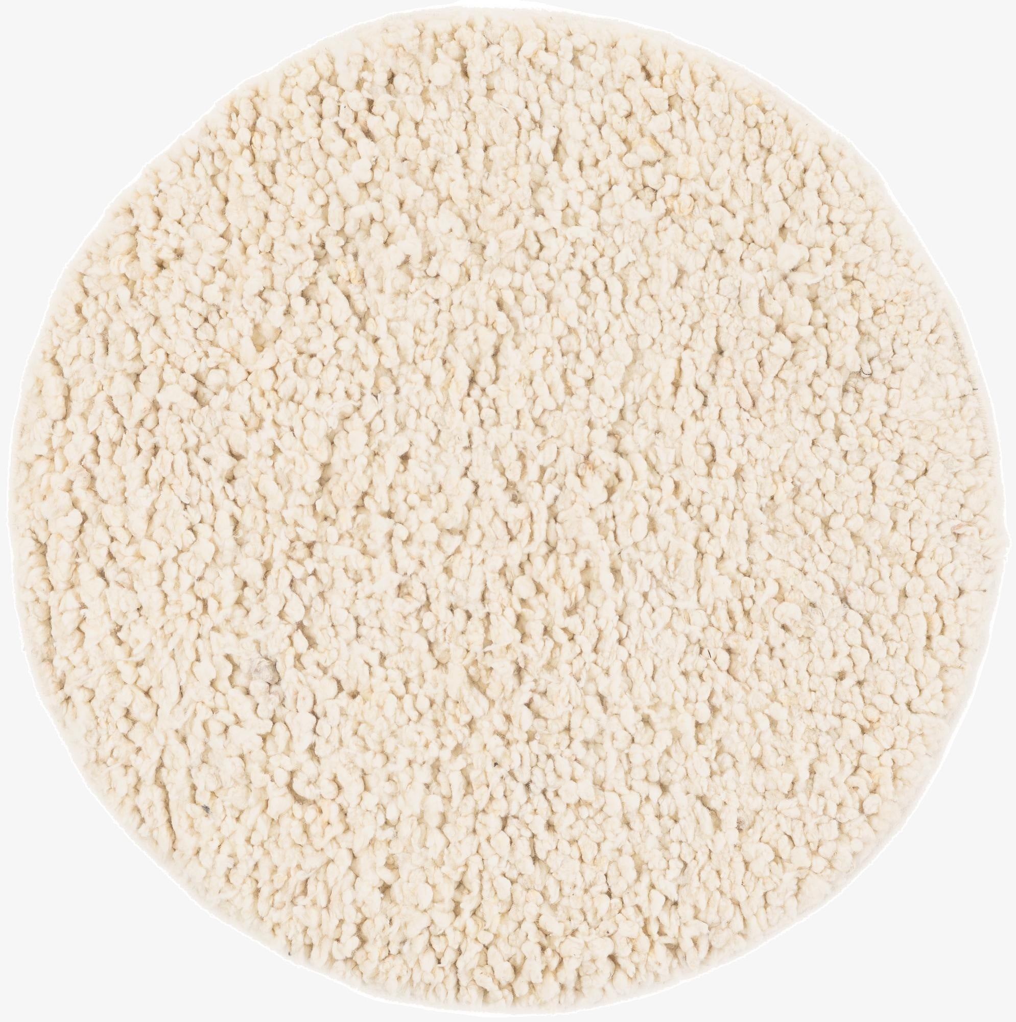  3' 1 x 3' 1  Hand Woven Haka Deluxe Shag Round Rug