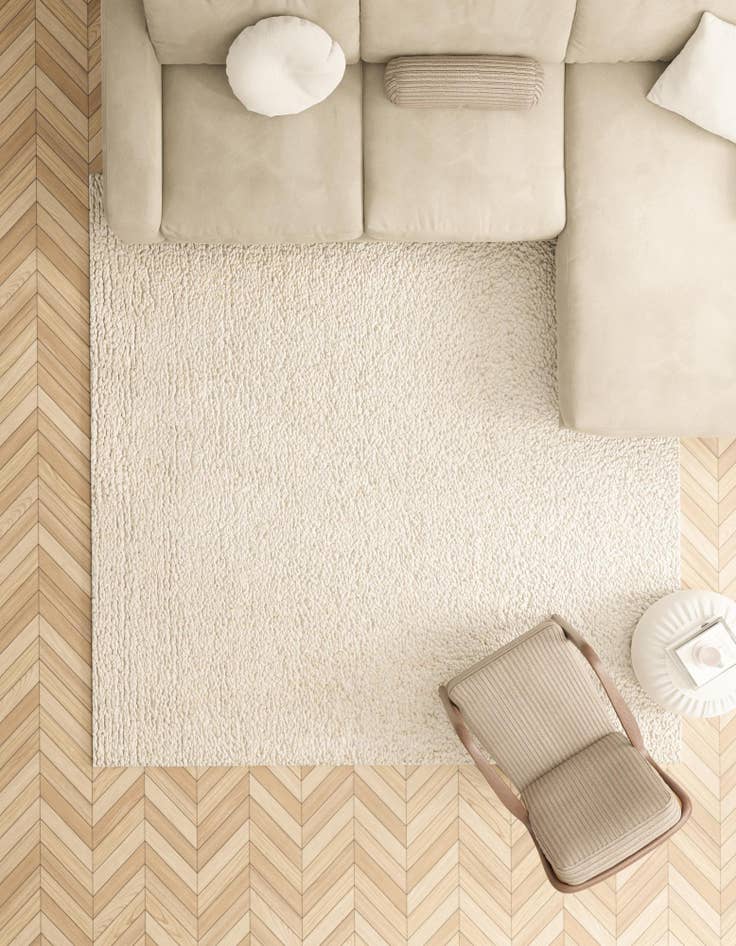 Detail image of  10' x 10' Haka Deluxe Shag Square Rug