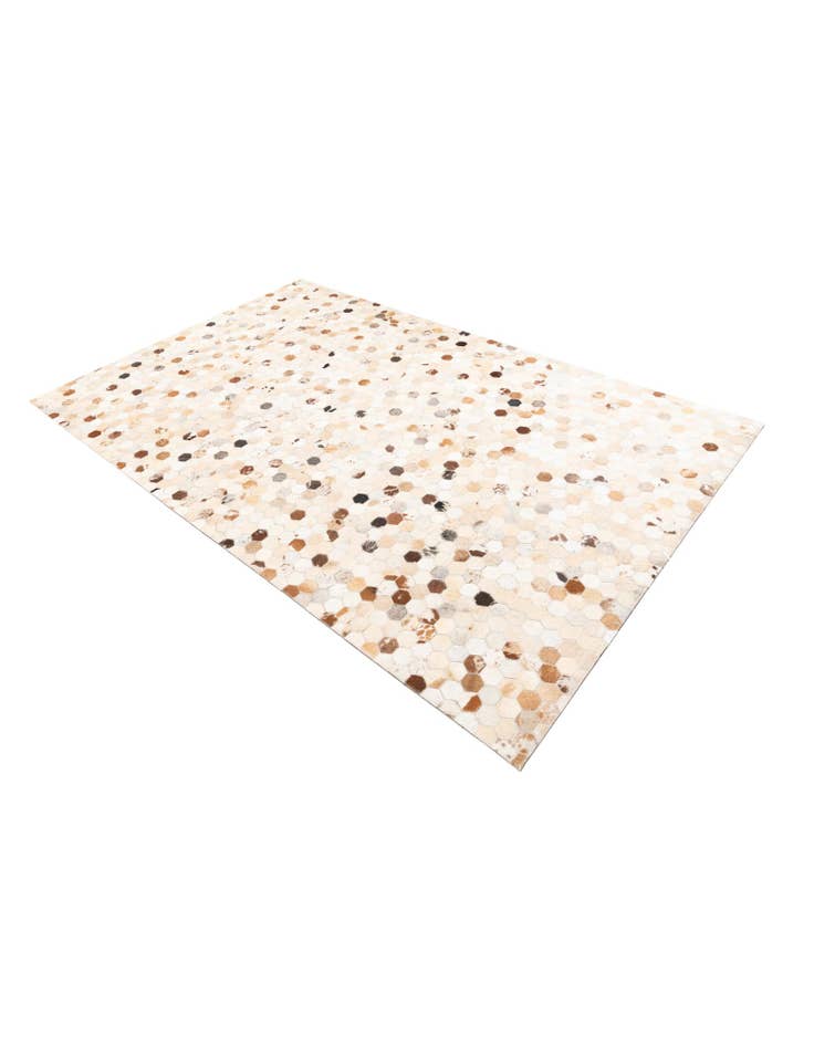 Detail image of  5' 1 x 8' 2 Cowhide Leather Rug