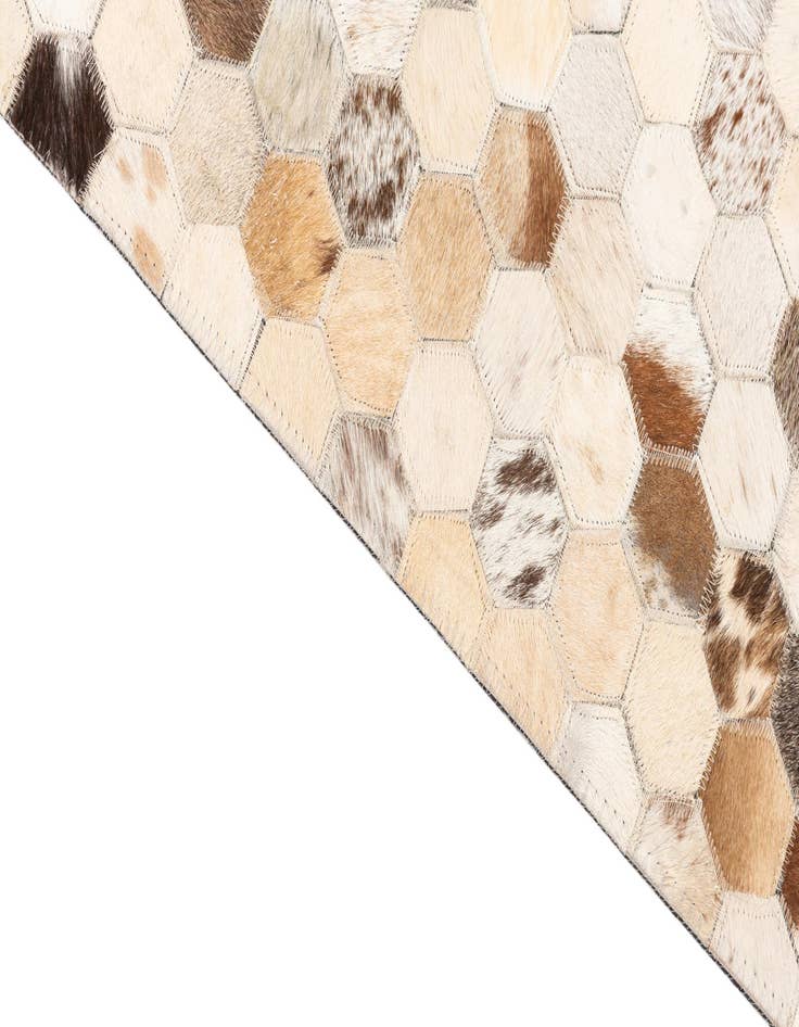 Detail image of  5' 1 x 8' 2 Cowhide Leather Rug