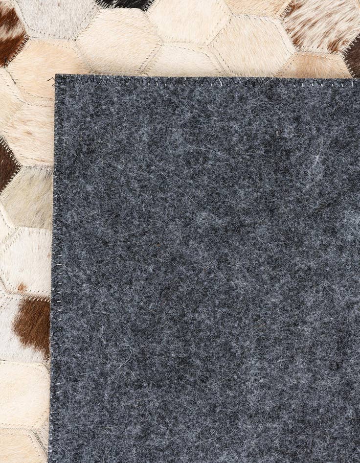 Detail image of  5' 1 x 8' 2 Cowhide Leather Rug