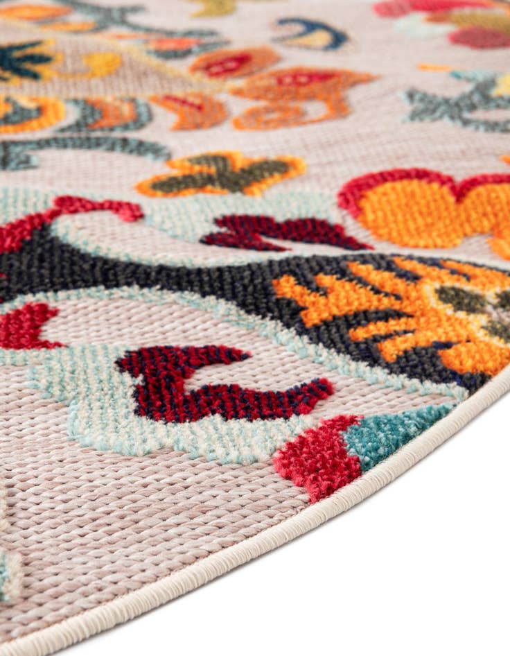 Detail image of  3' x 3'  Washable Casablanca Indoor / Outdoor Round Rug