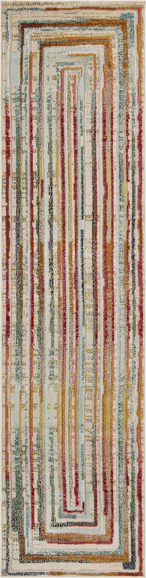  2' 7 x 10'  Washable Casablanca Indoor / Outdoor Runner Rug