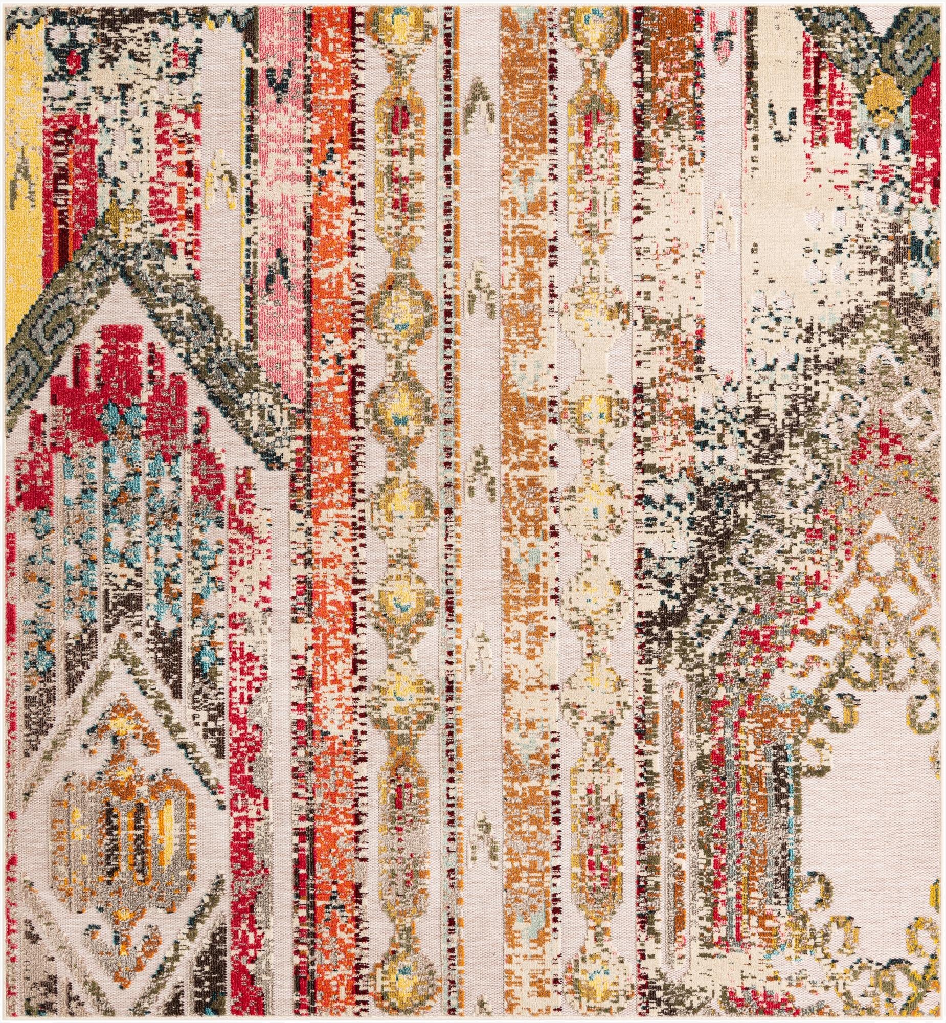  7' 10 x 7' 10  Washable Casablanca Indoor / Outdoor Square Rug