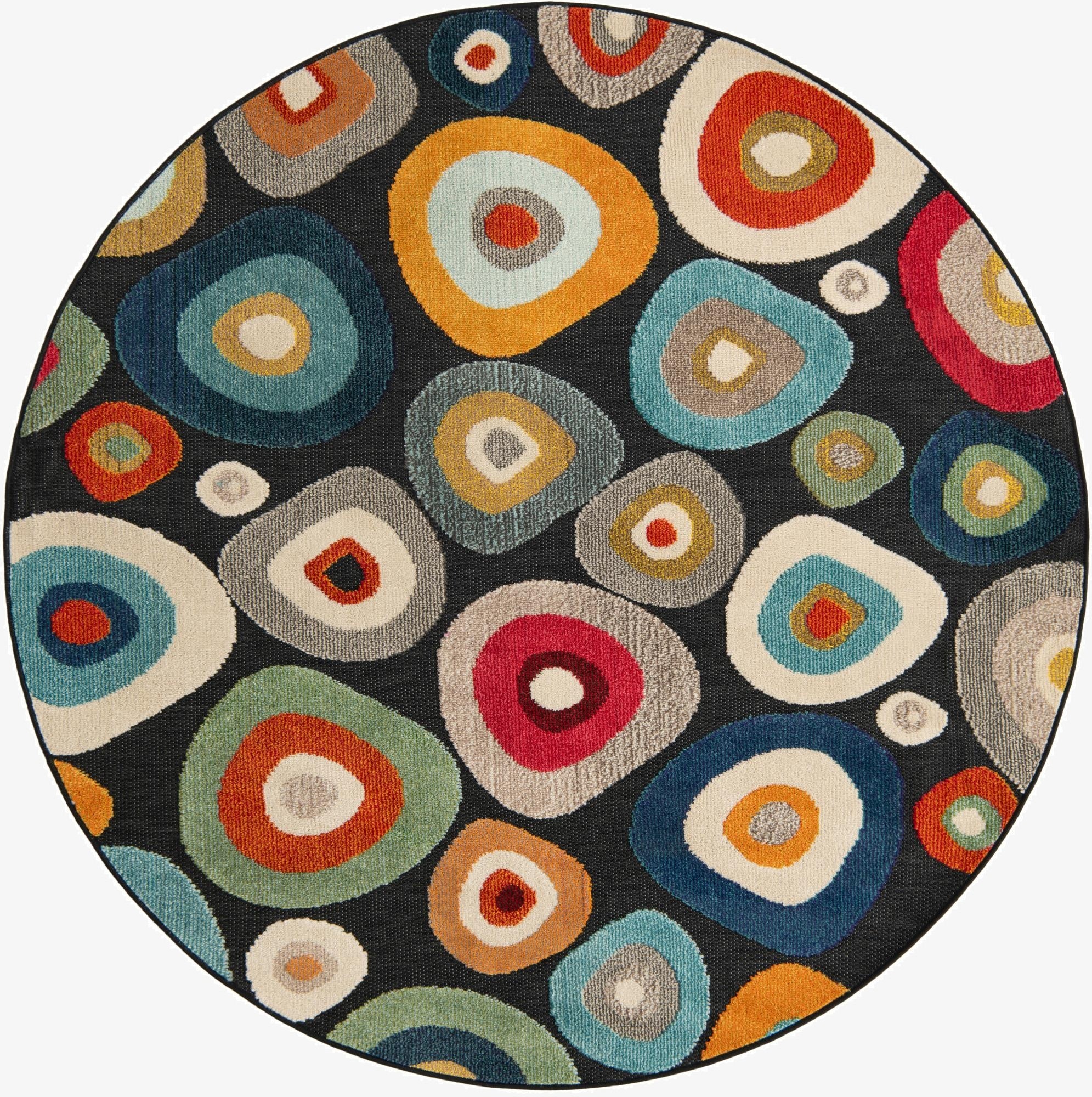  6' x 6'  Washable Casablanca Indoor / Outdoor Round Rug