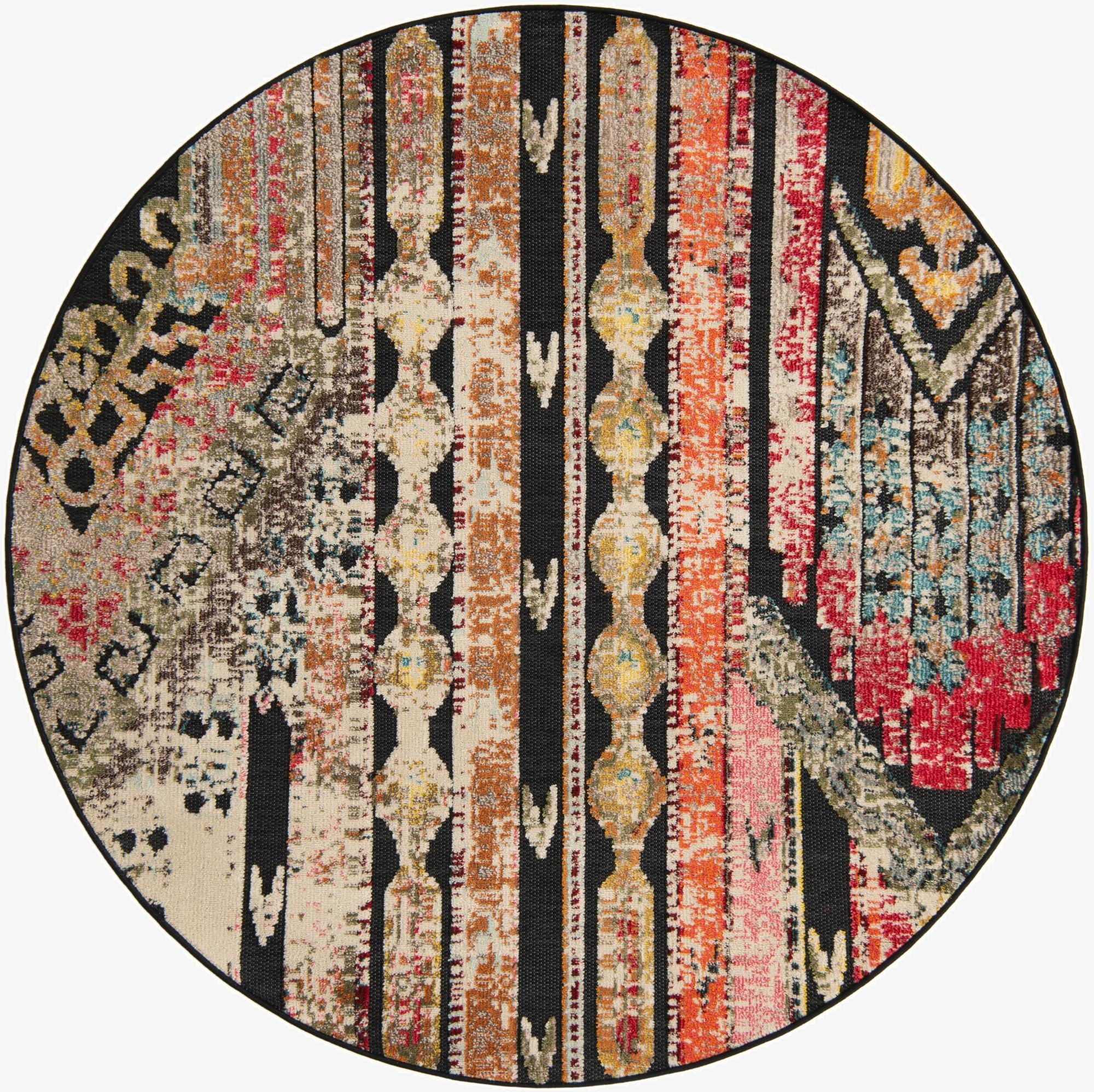  6' x 6'  Washable Casablanca Indoor / Outdoor Round Rug