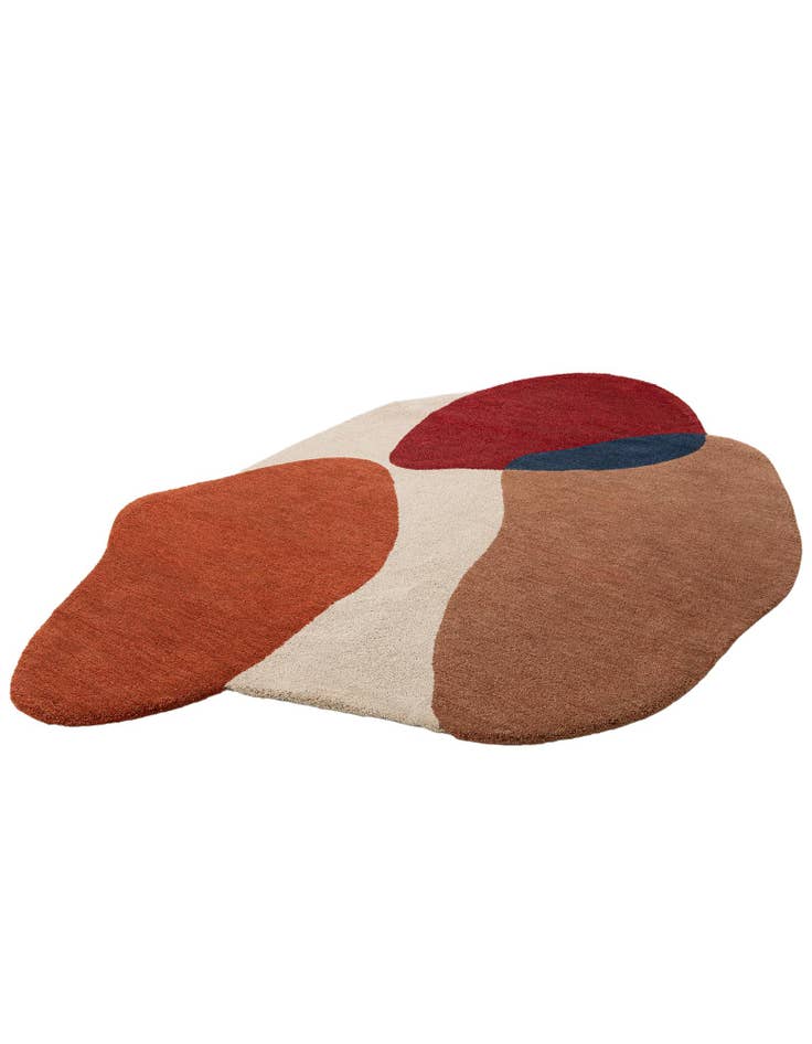 Detail image of  5' 1 x 7' 1 Handtufted Wool Freeform Rug