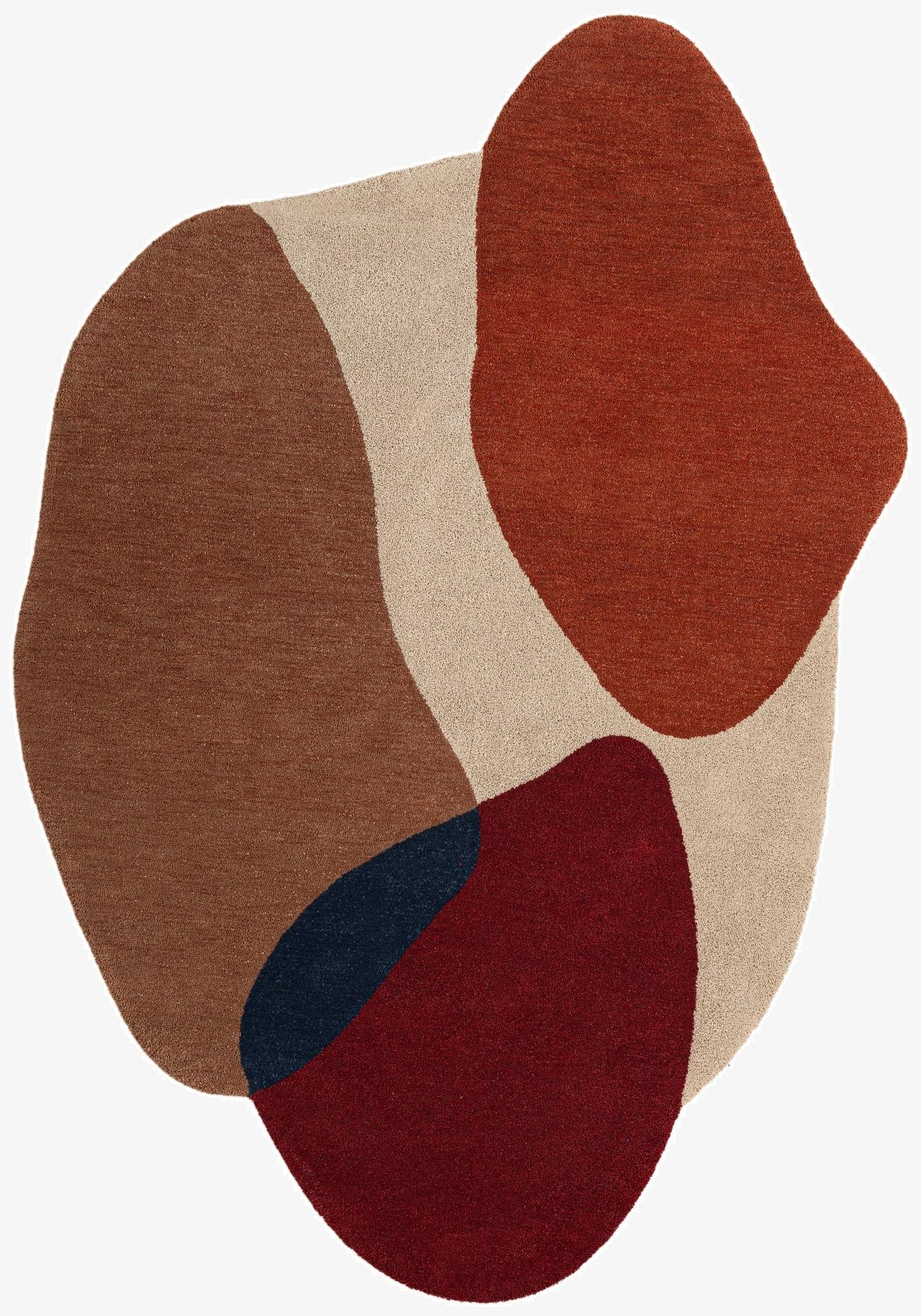  4' 1 x 6' 1 Handtufted Wool Freeform Rug