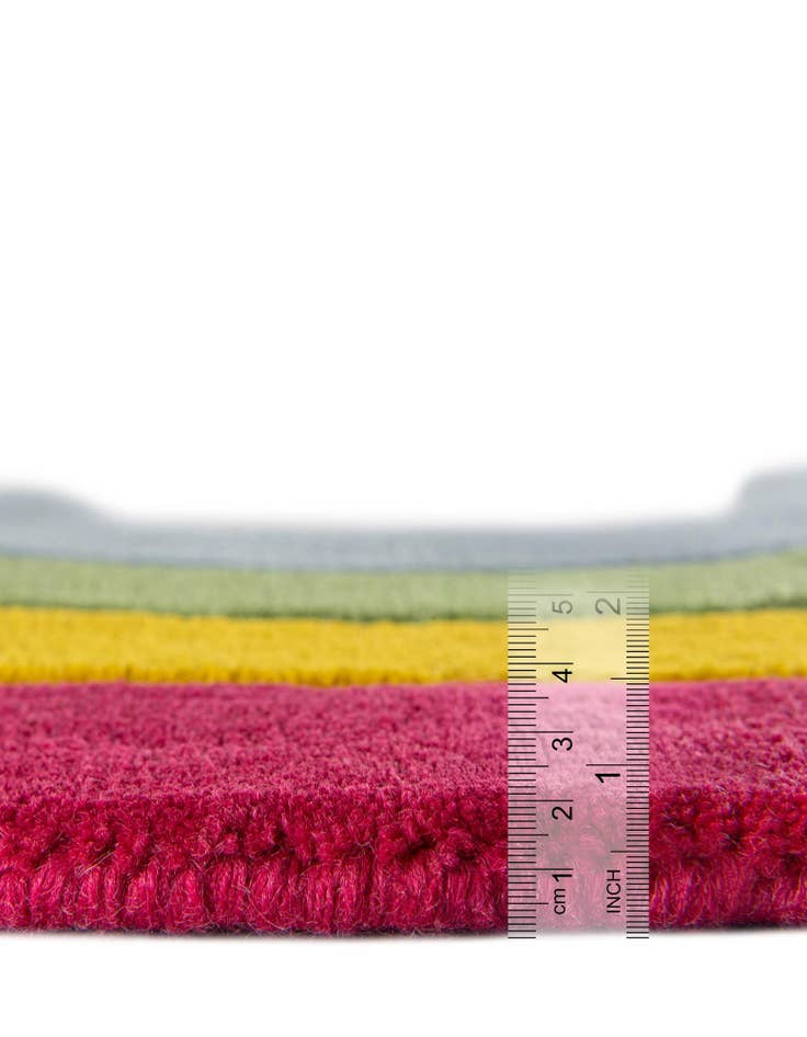 Detail image of  1' 4 x 2' 4 Happy Rugs Rainbow Wool Freeform