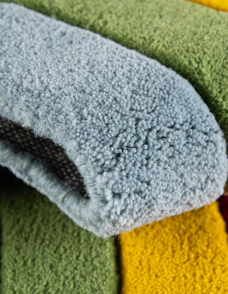 Detail image of  1' 4 x 2' 4 Happy Rugs Rainbow Wool Freeform