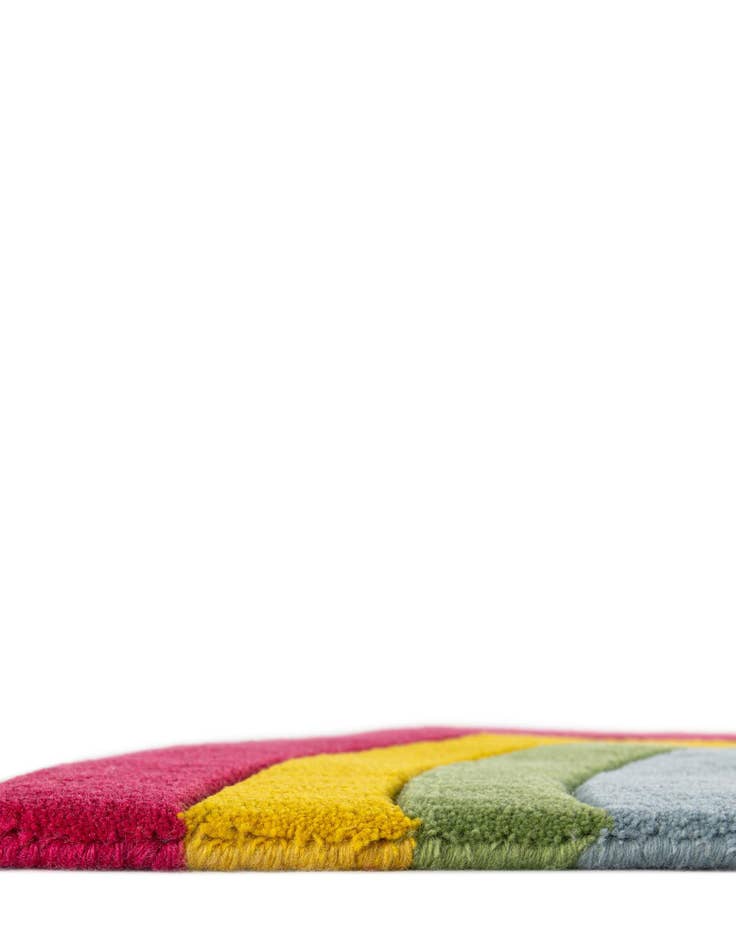 Detail image of  1' 4 x 2' 4 Happy Rugs Rainbow Wool Freeform