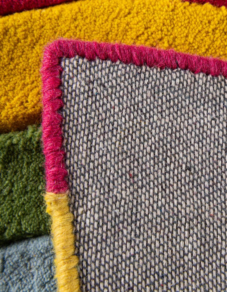 Detail image of  1' 4 x 2' 4 Happy Rugs Rainbow Wool Freeform