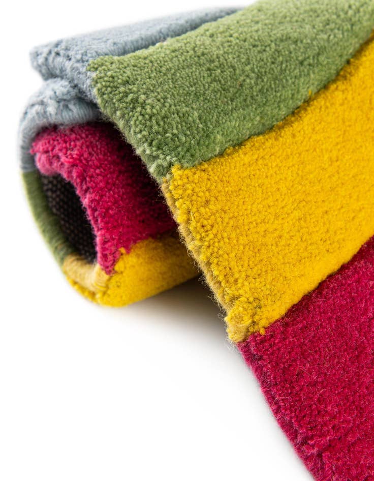 Detail image of  1' 4 x 2' 4 Happy Rugs Rainbow Wool Freeform