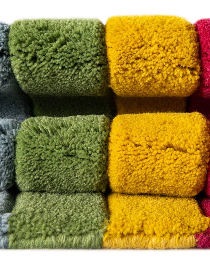 Detail image of  1' 4 x 2' 4 Happy Rugs Rainbow Wool Freeform
