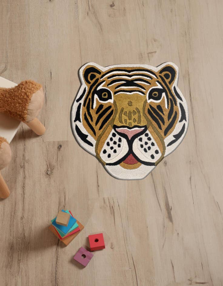 Detail image of  3' 1 x 3' 1 Playtime Kids Wool Freeform Rug