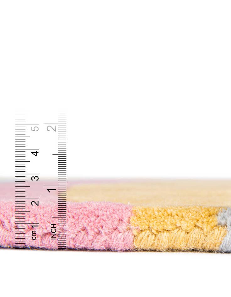 Detail image of  4' 1 x 4' 5 Playtime Kids Wool Freeform Rug