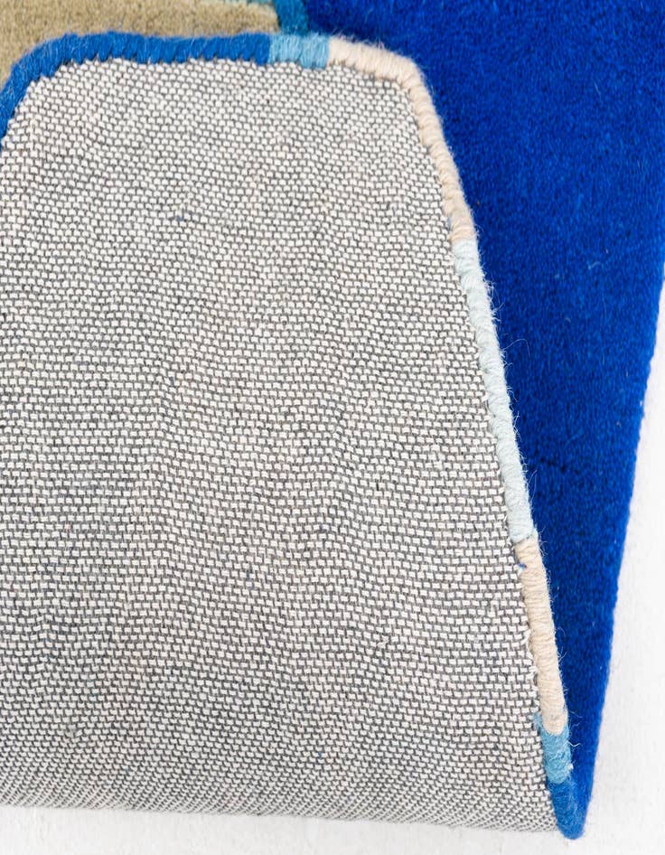 Detail image of 2' x 8' 10 SurfBoard Wool Freeform Rug