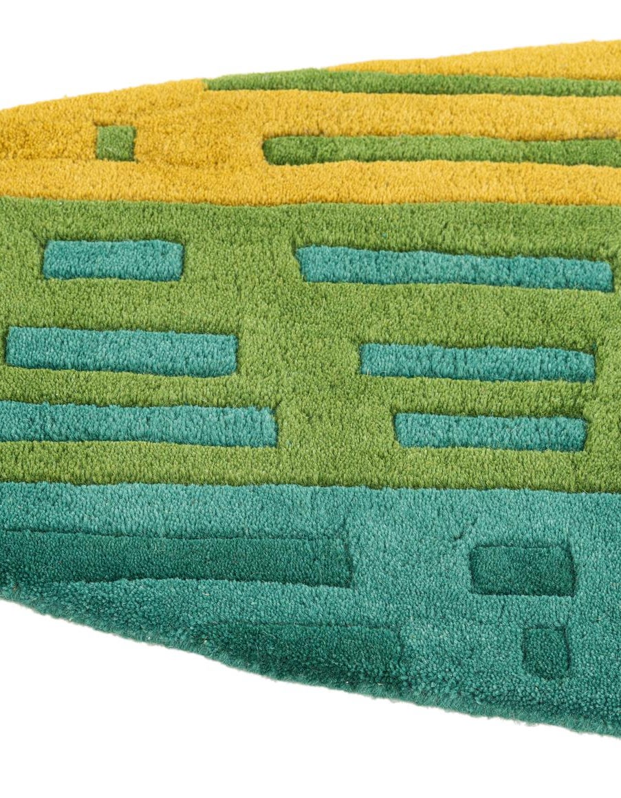 Multicolor 2' x 8' 10 SurfBoard Wool Freeform Rug | Rugs.com