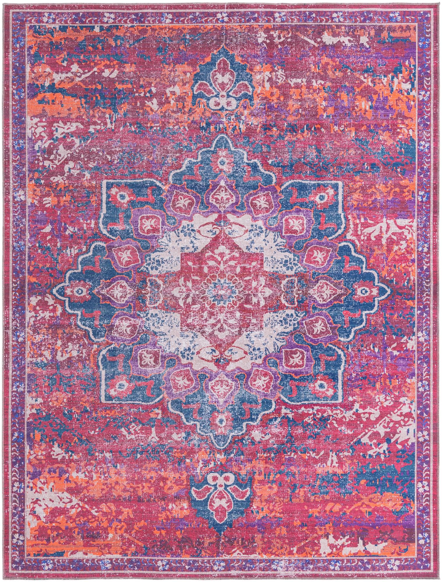 Rug Multicolored Fuchsia Swatch link