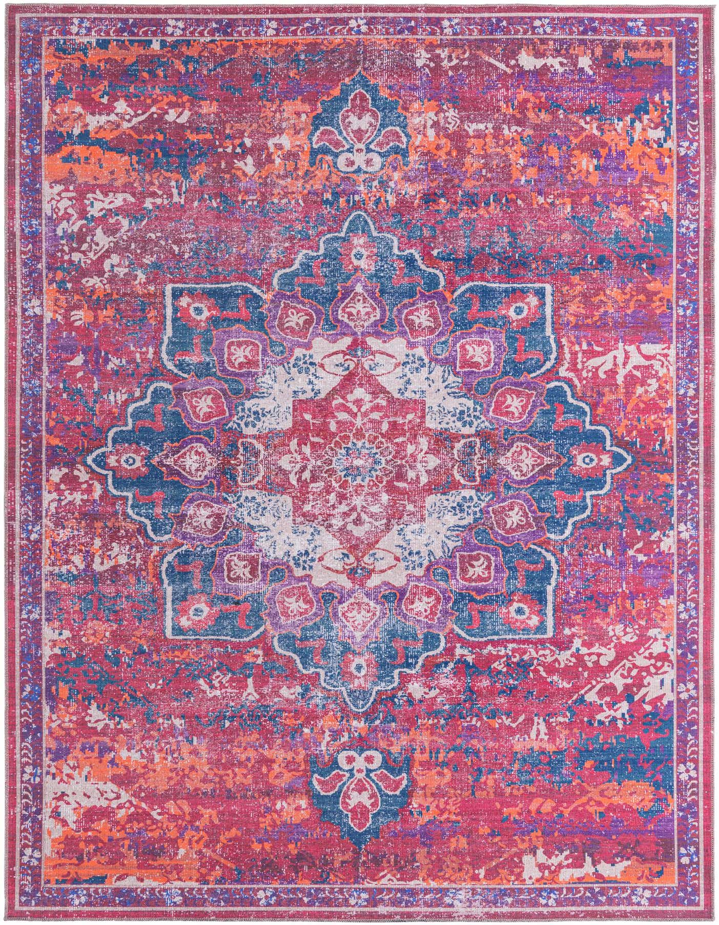 Primary image  7' 10 x 11'  Washable Francesca Rug