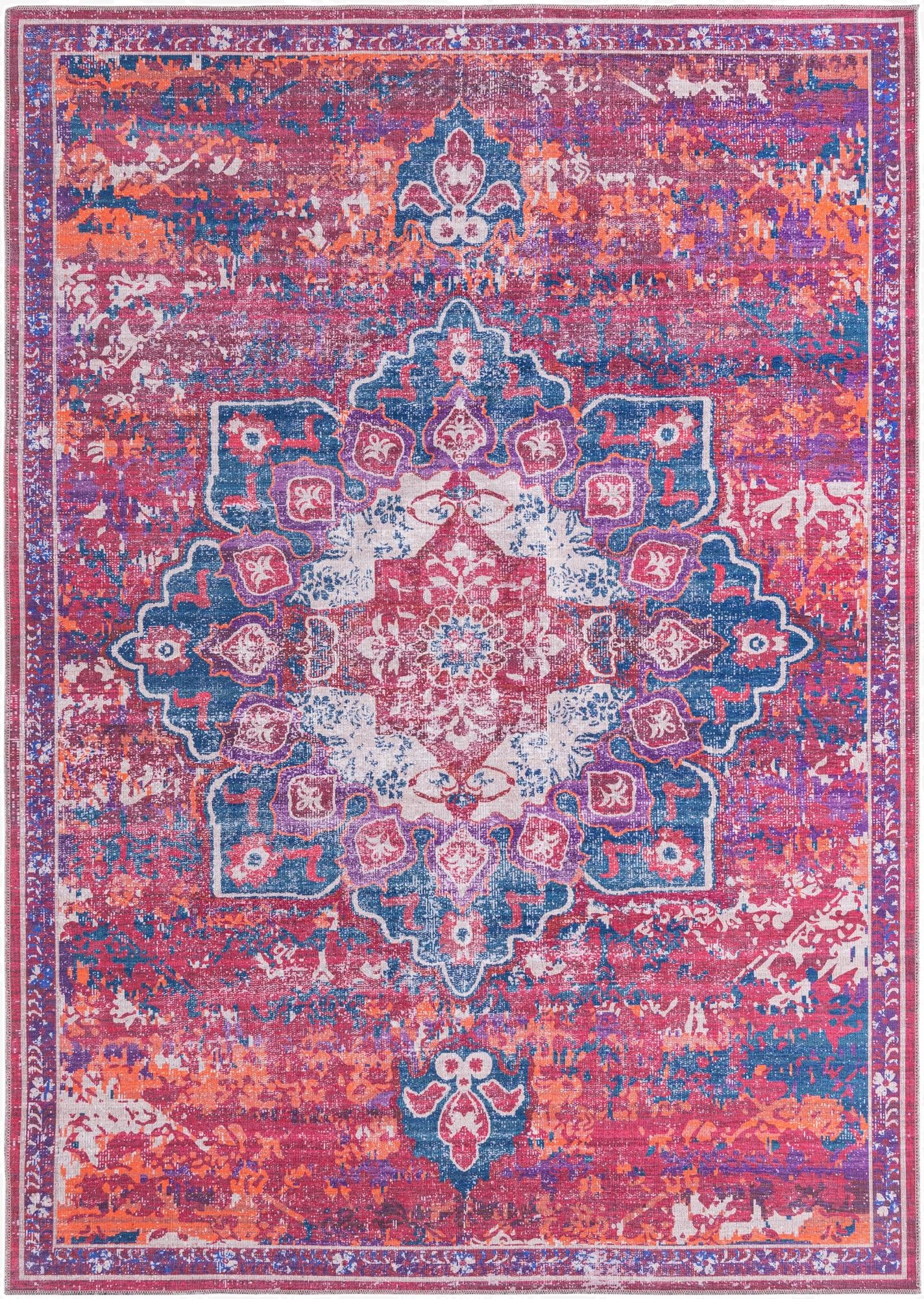  7' 3 x 10'  Washable Francesca Rug