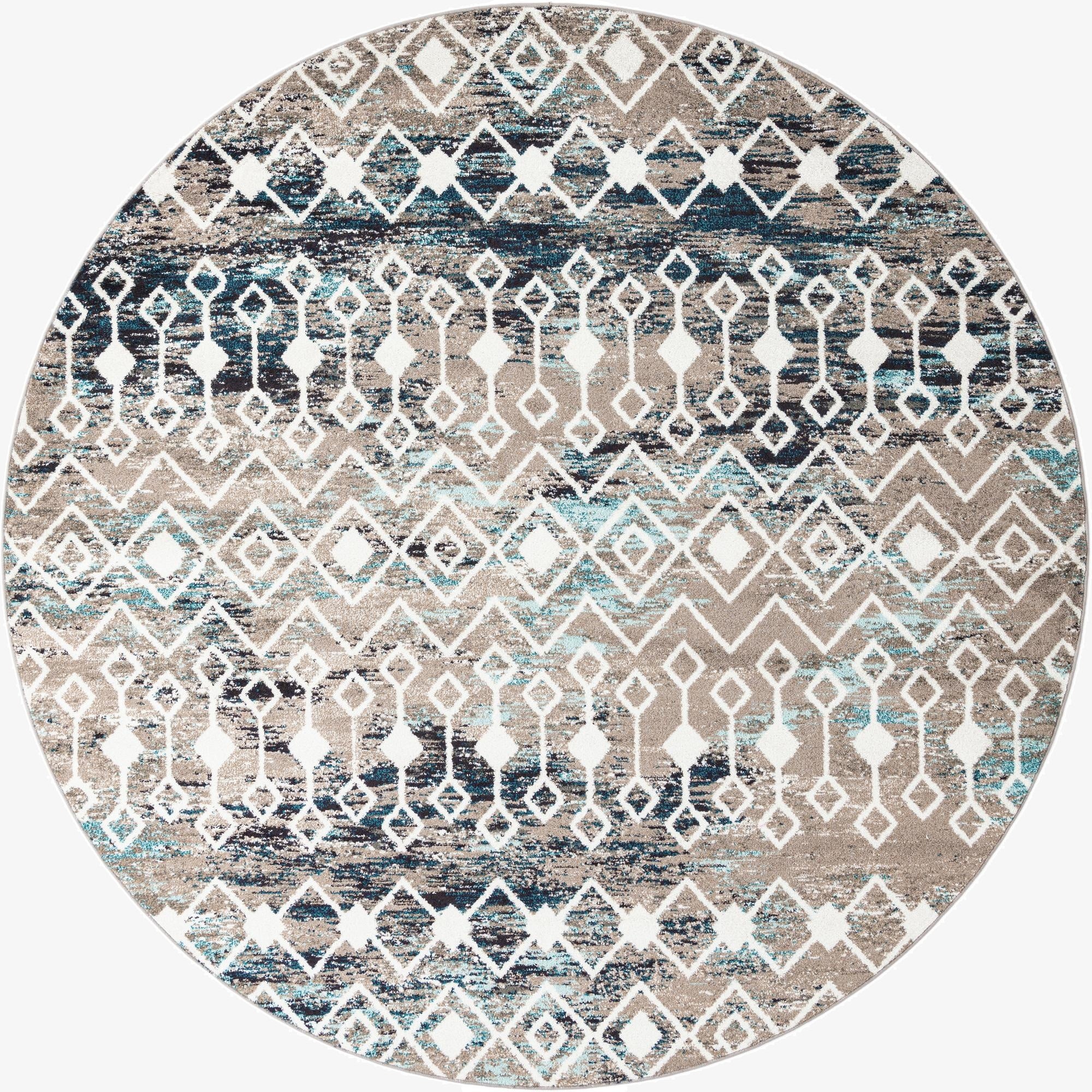  10' x 10' Moroccan Trellis Round Rug