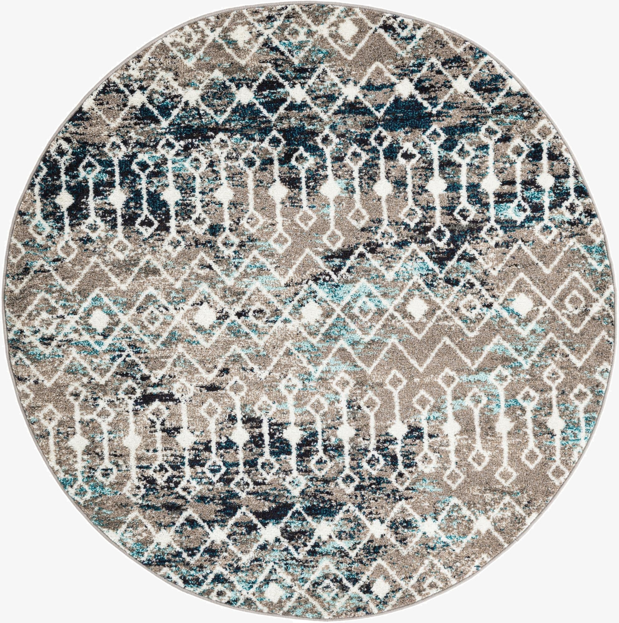  5' 3 x 5' 3 Moroccan Trellis Round Rug
