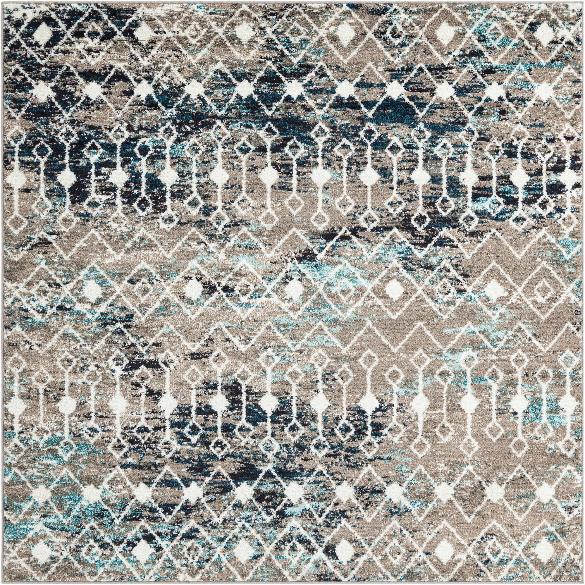  6' x 6' Moroccan Trellis Square Rug