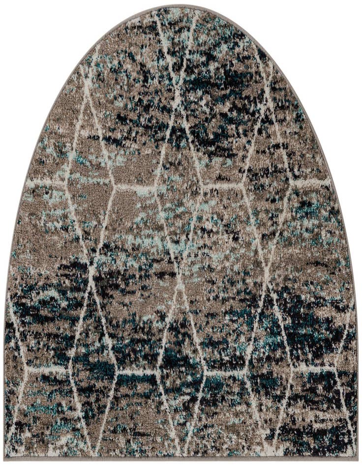 Detail image of  2' 7 x 4' Lattice Frieze Hearth Rug