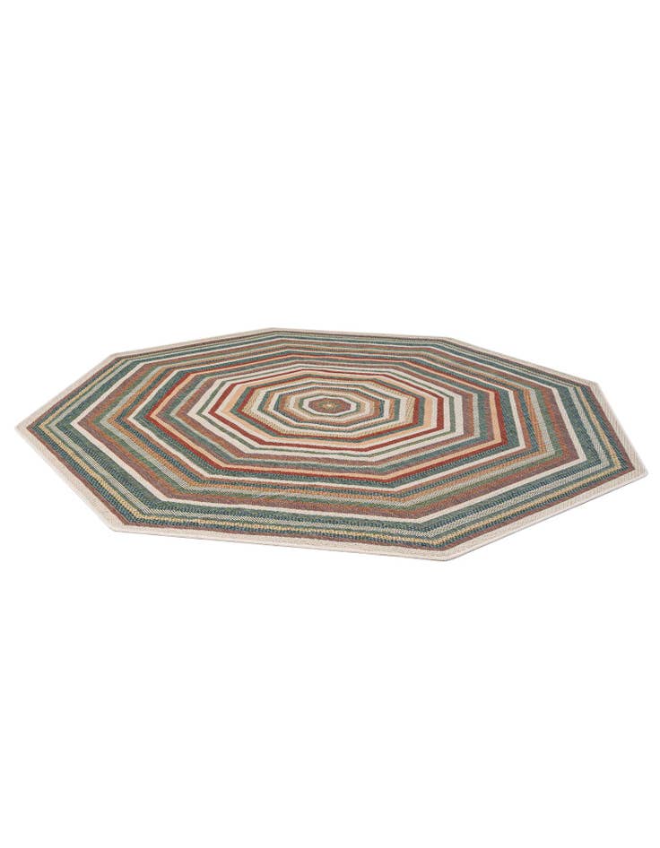 Detail image of  7' 10 x 7' 10  Washable Baja Indoor / Outdoor Octagon Rug