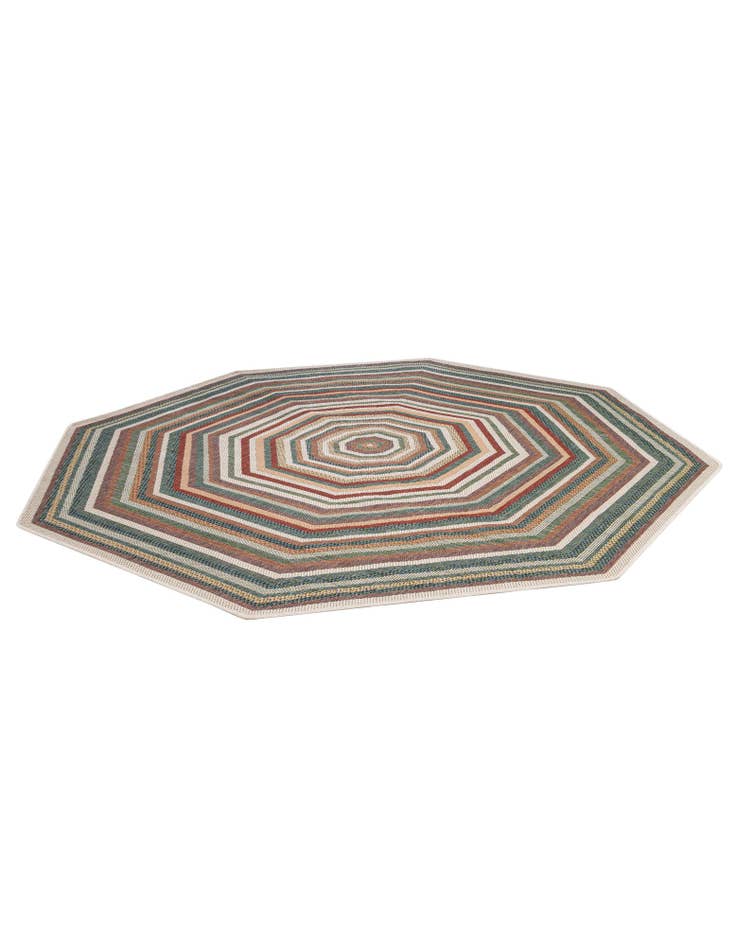 Detail image of  7' 10 x 7' 10  Washable Baja Indoor / Outdoor Octagon Rug