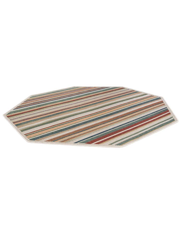 Detail image of  7' 10 x 7' 10  Washable Baja Indoor / Outdoor Octagon Rug