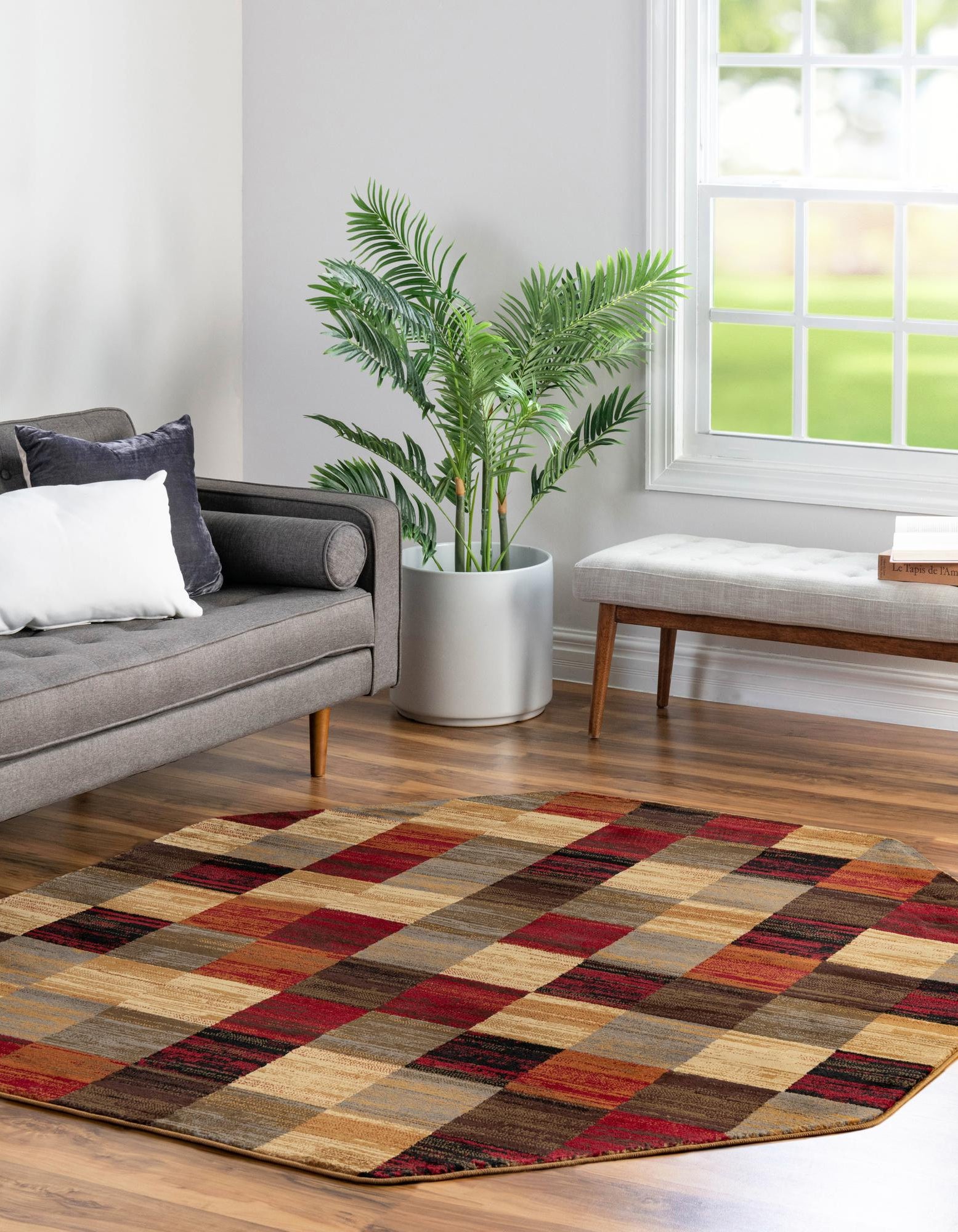 Multicolor 6' x 6' Cafe Octagon Rug | Rugs.com