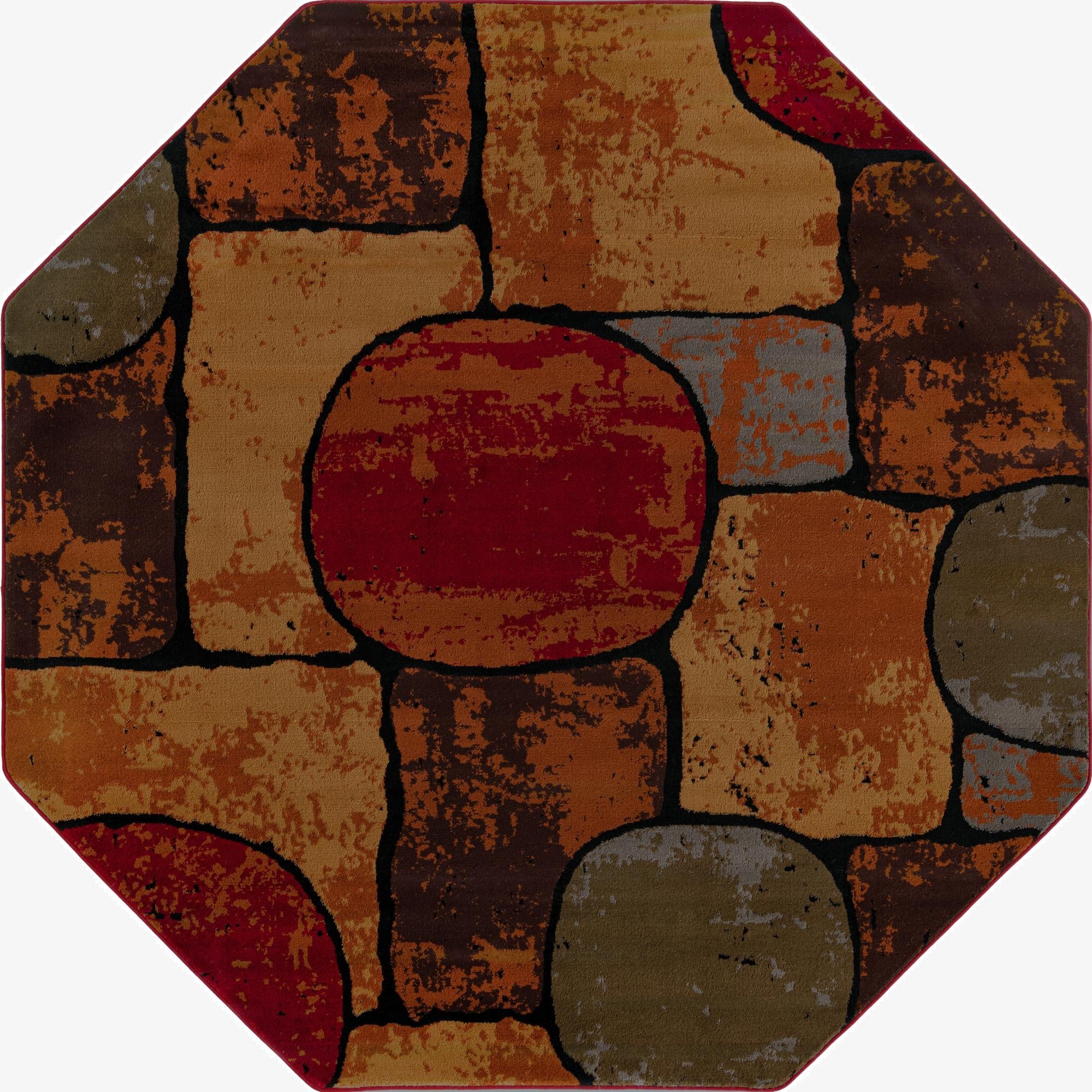  7' x 7' Cafe Octagon Rug