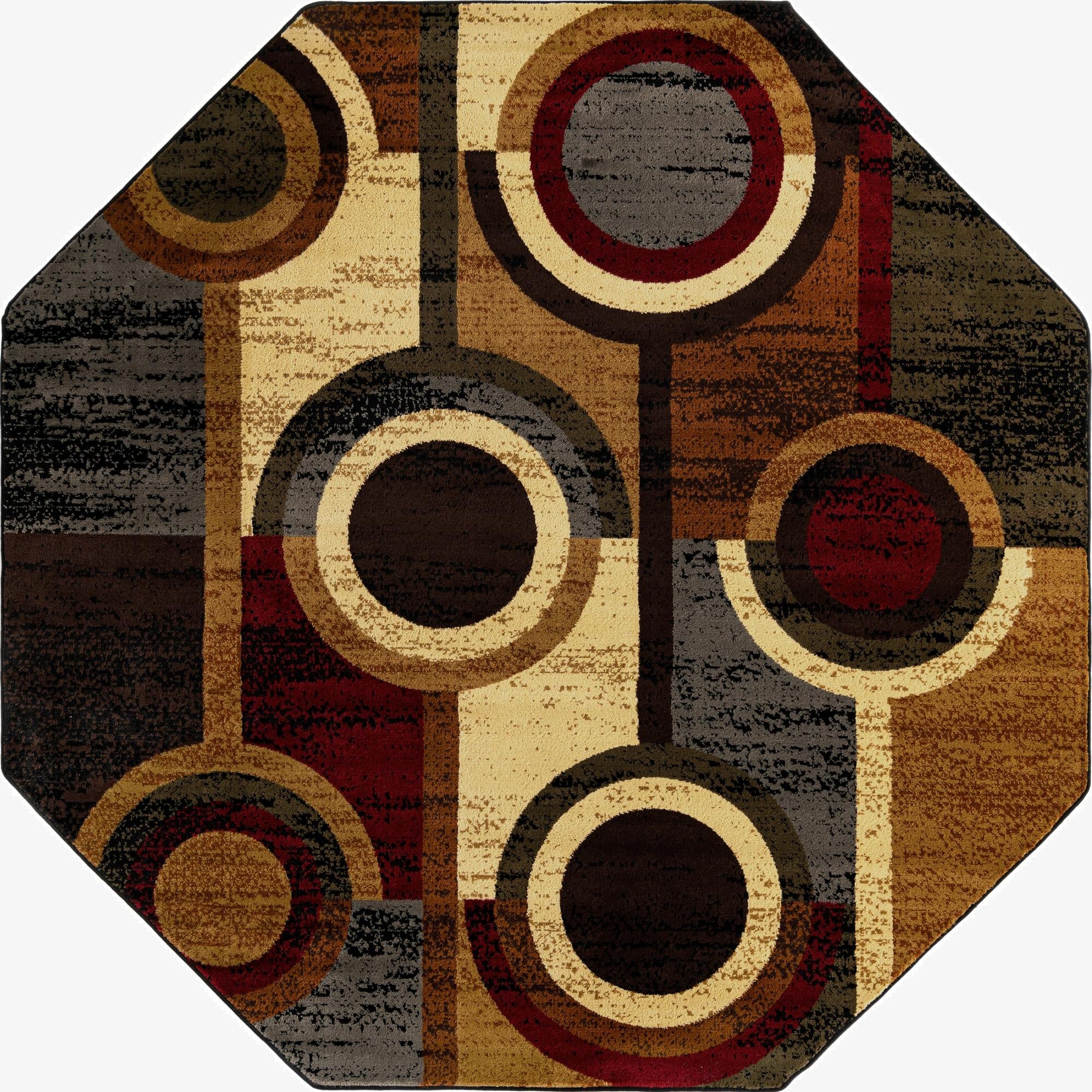  7' x 7' Cafe Octagon Rug