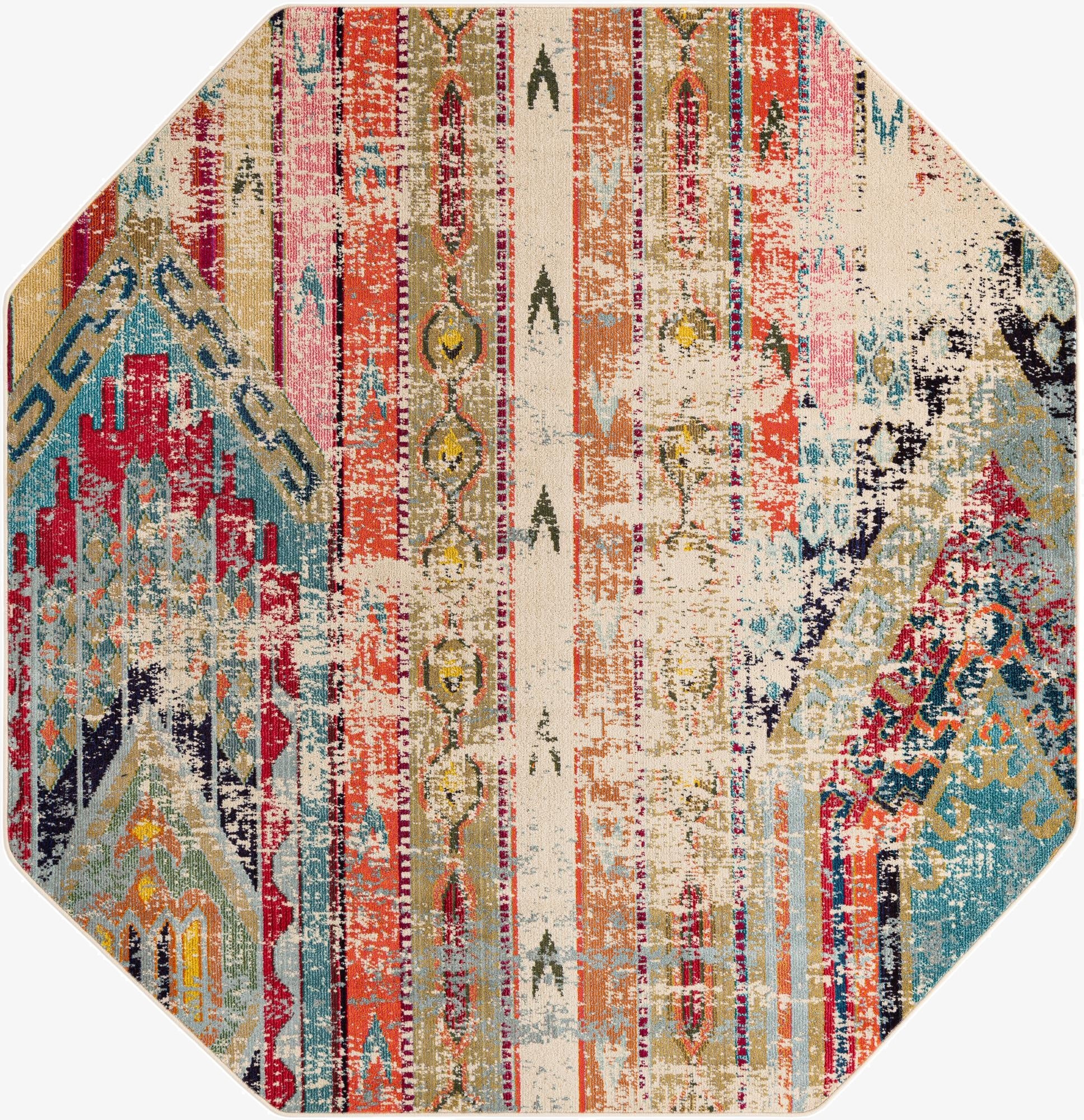 Primary image  8' x 8'  Washable Mesa Octagon Rug