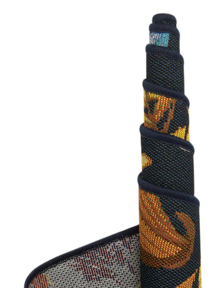 Detail image of  4' x 4'  Washable Botanical Indoor / Outdoor Octagon Rug