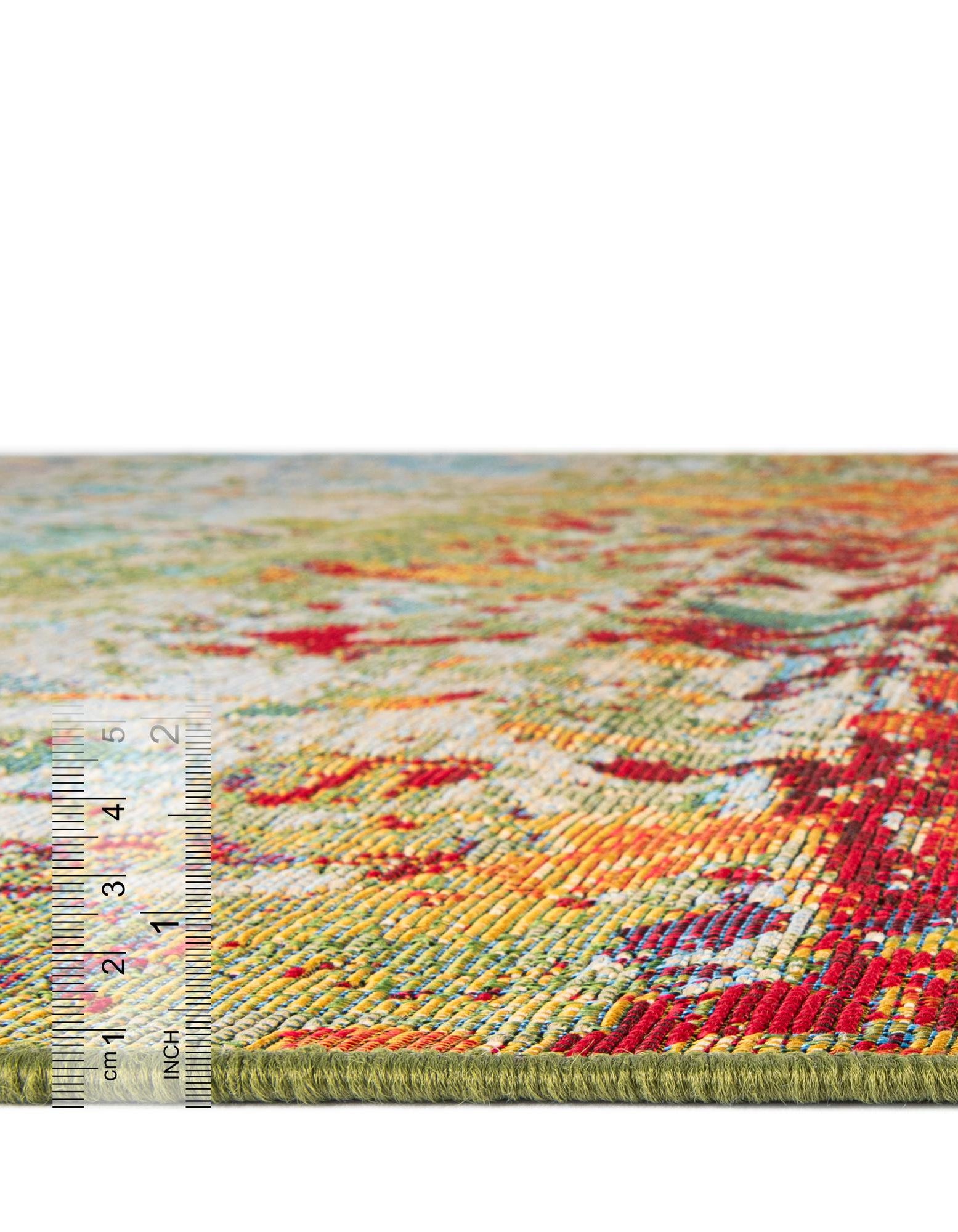 Multicolor 8' x 8' Modern Indoor / Outdoor Octagon Rug | Rugs.com