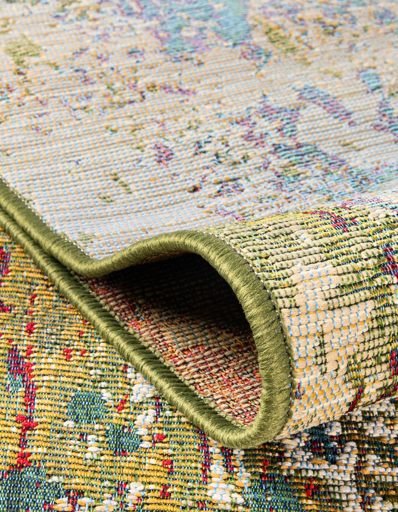 Multicolor 4' x 4' Modern Indoor / Outdoor Octagon Rug | Rugs.com