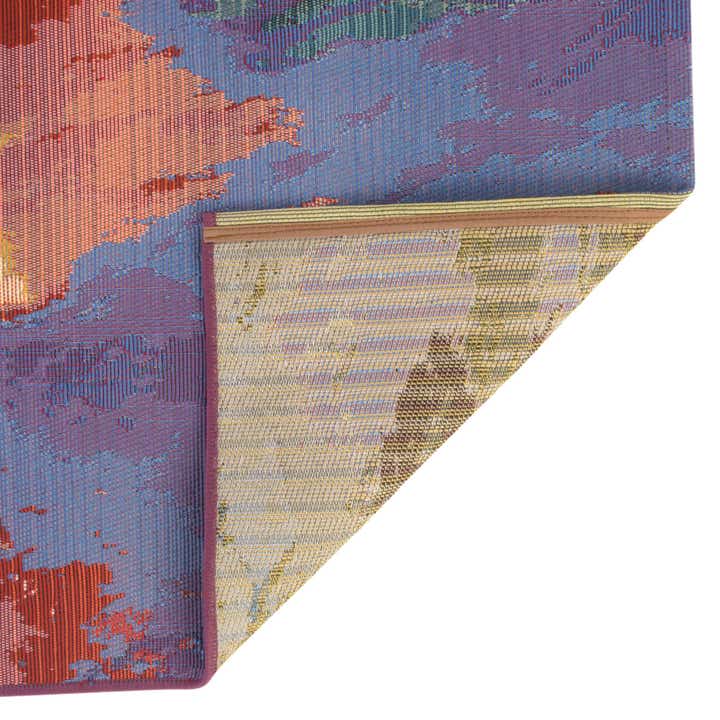 Multicolor 7' x 7' Modern Indoor / Outdoor Octagon Rug | Rugs.com