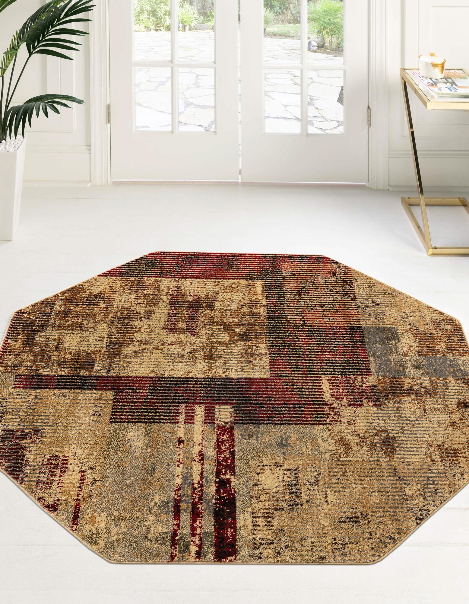 Multicolor 8' x 8' Saturn Octagon Rug | Rugs.com